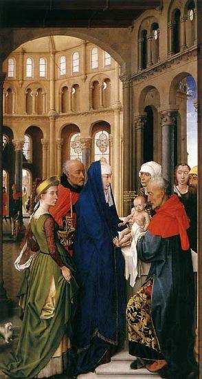 WEYDEN, Rogier van der St Columba Altarpiece France oil painting art